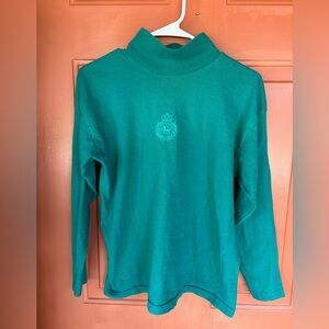 Vintage Green Mock Neck Long Sleeve – TOI Made in Turkey (L)